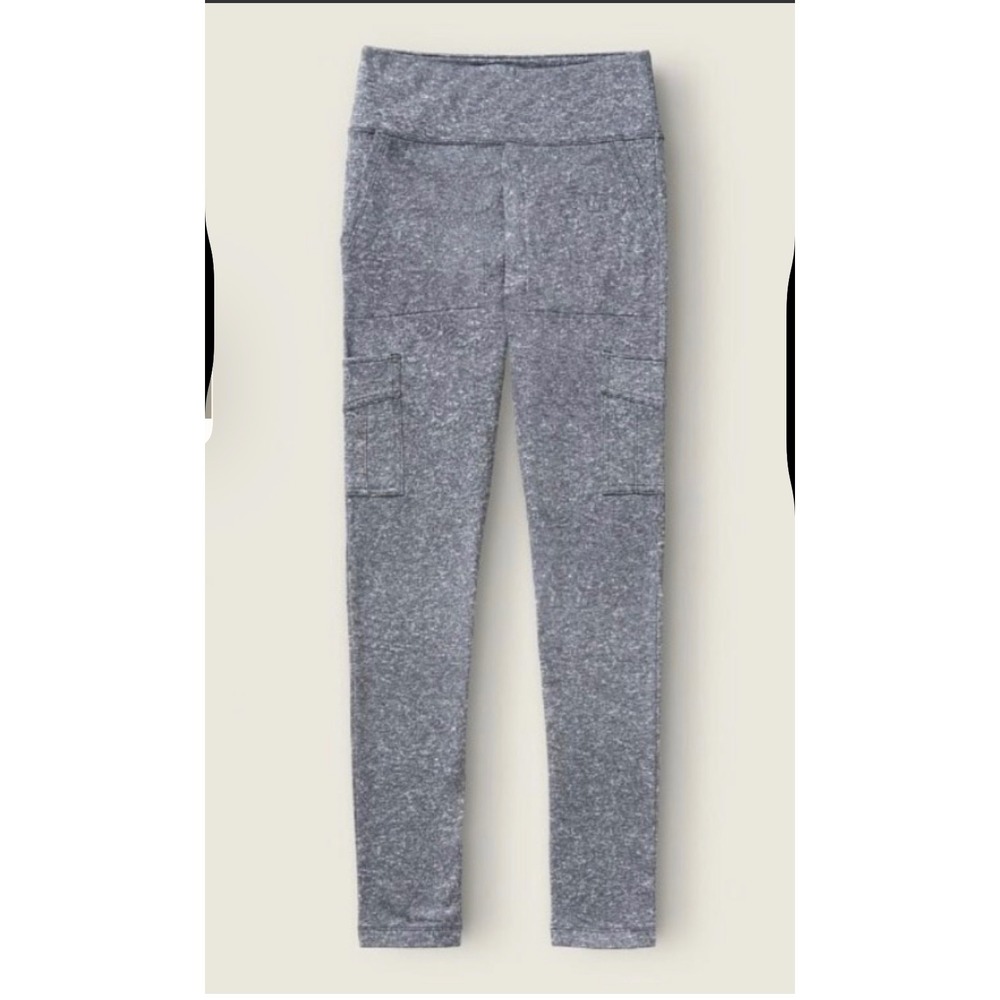 Victoria Secret PINK High Waisted Cargo Leggings Women L Gray Heathered 
Yoga